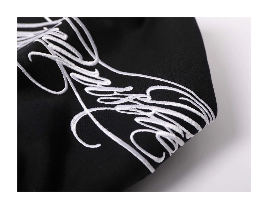 KARMANISTIC Embroidered Hooded Puffer Bomber Jacket