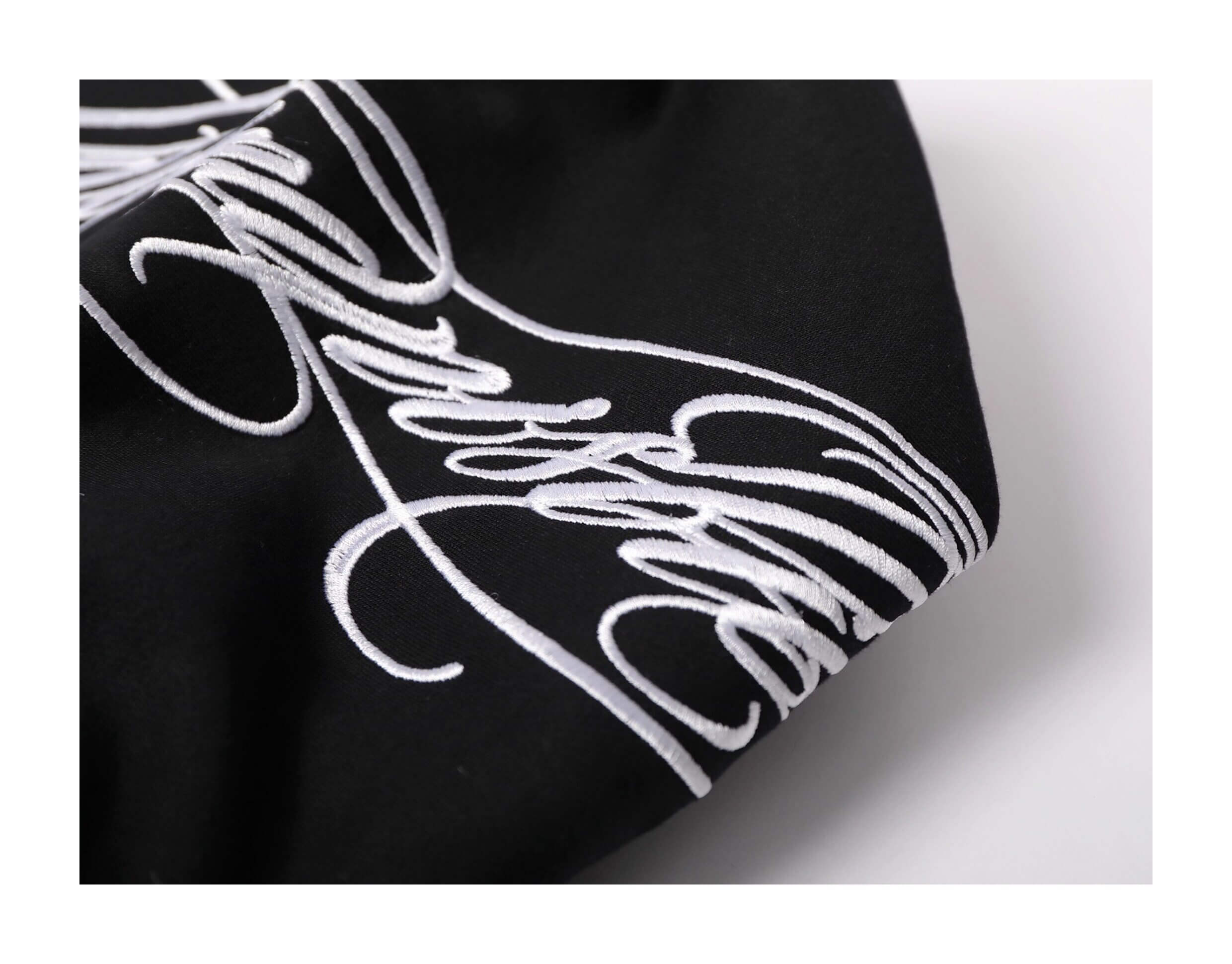 KARMANISTIC Embroidered Hooded Puffer Bomber Jacket