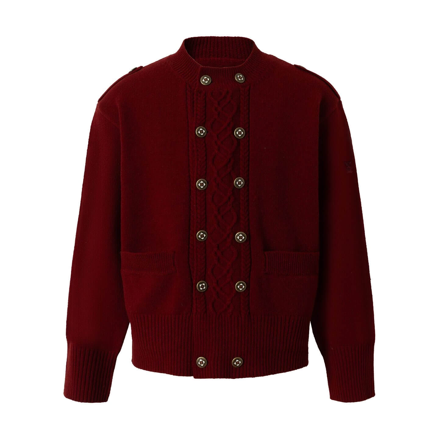 YADcrew Double Breasted Metal Button Cable Knit Cardigan