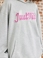JUST VIBE Terry Embroidered Logo Hoodie