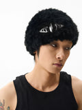 KARMANISTIC Metal Logo Fur Beanie