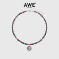 AWE Smiley Face Bamboo Beaded Necklace