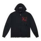 MEDM x EVA Lilith Stripe Zip-Up Knit Hoodie