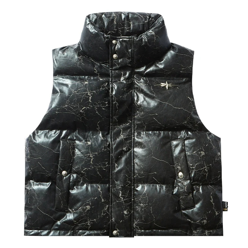 Remedy Cracked Design Puffer Vest