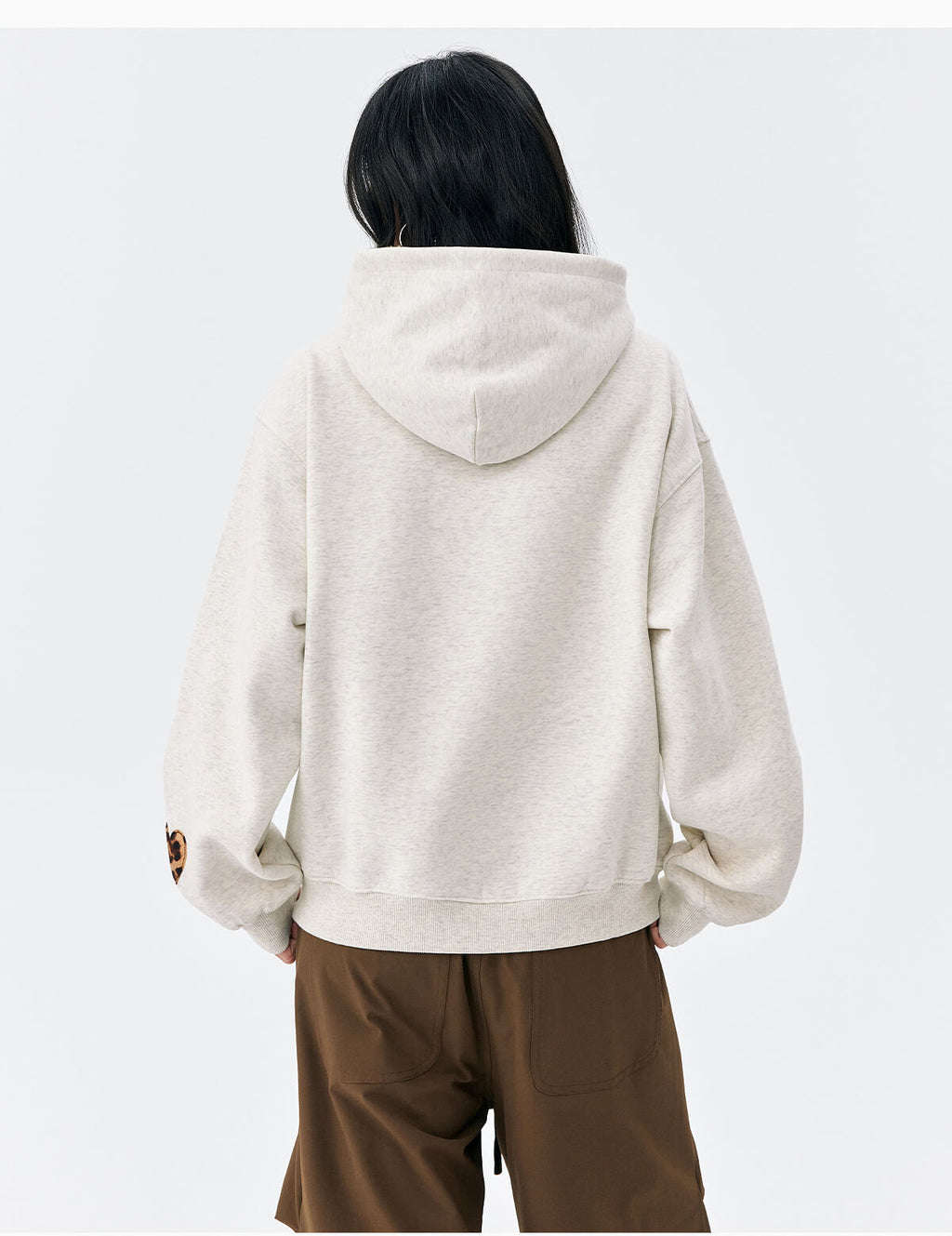 MEDM Leopard Faux Fur Layered Hoodie