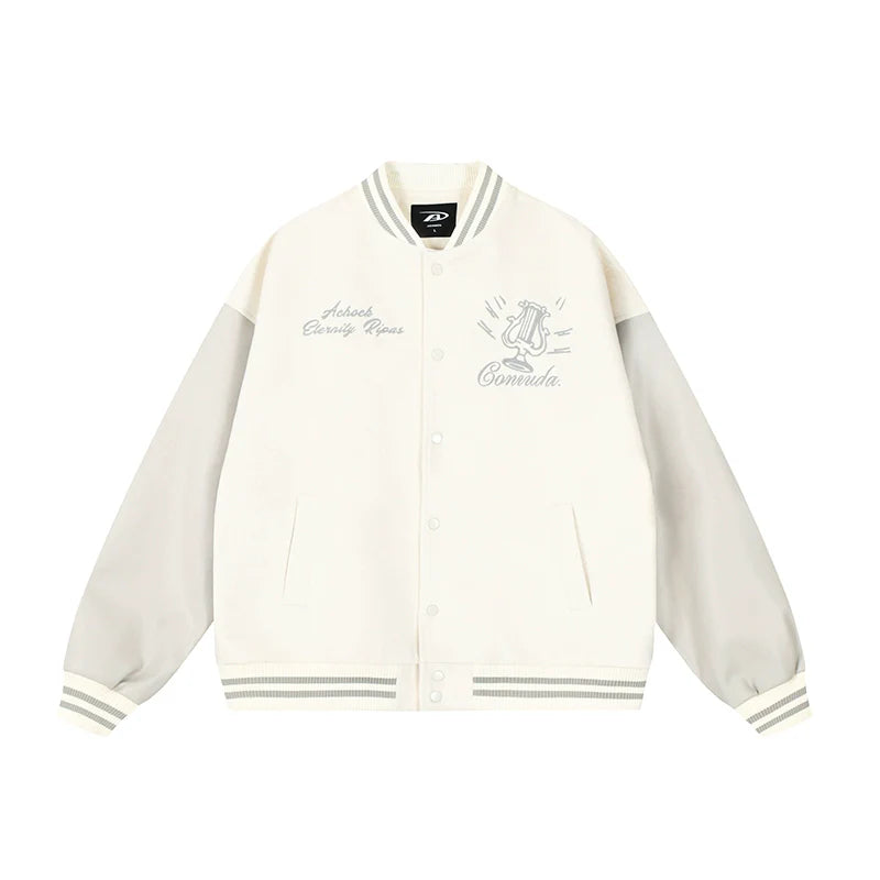 Achock Goddess Embroidery Varsity Jacket