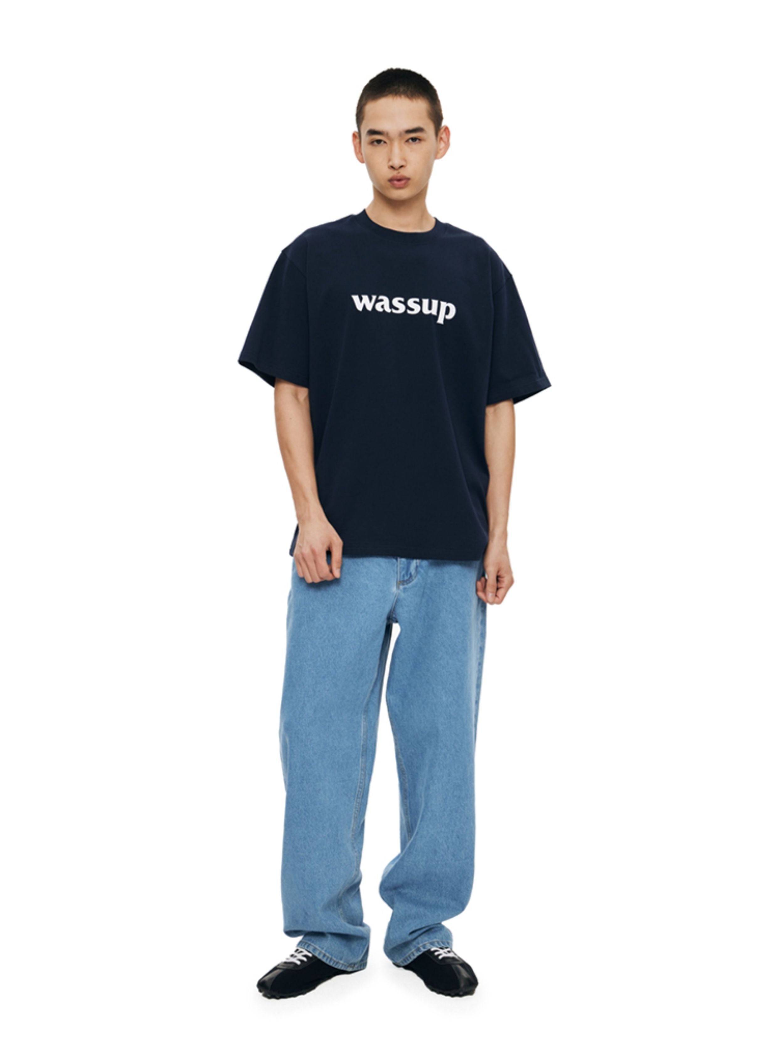 Wassup House Big Logo Print Basic Tee
