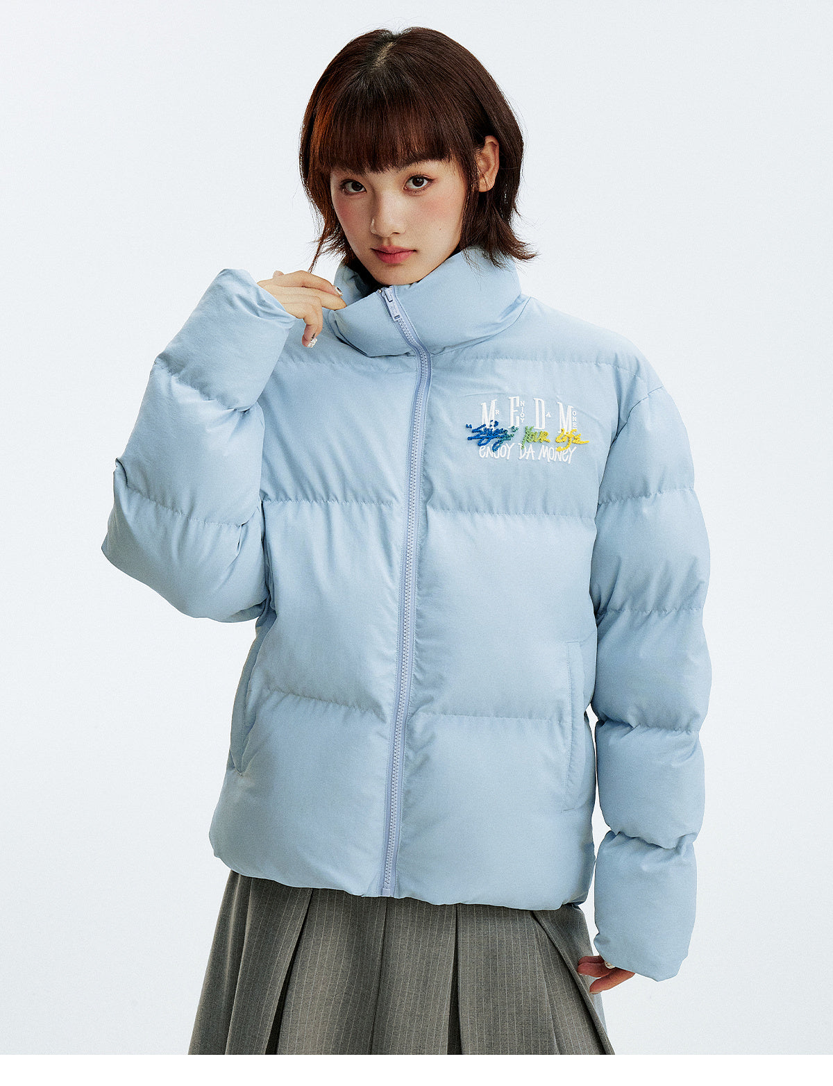 MEDM Gradient Embroidered Puffer Jacket