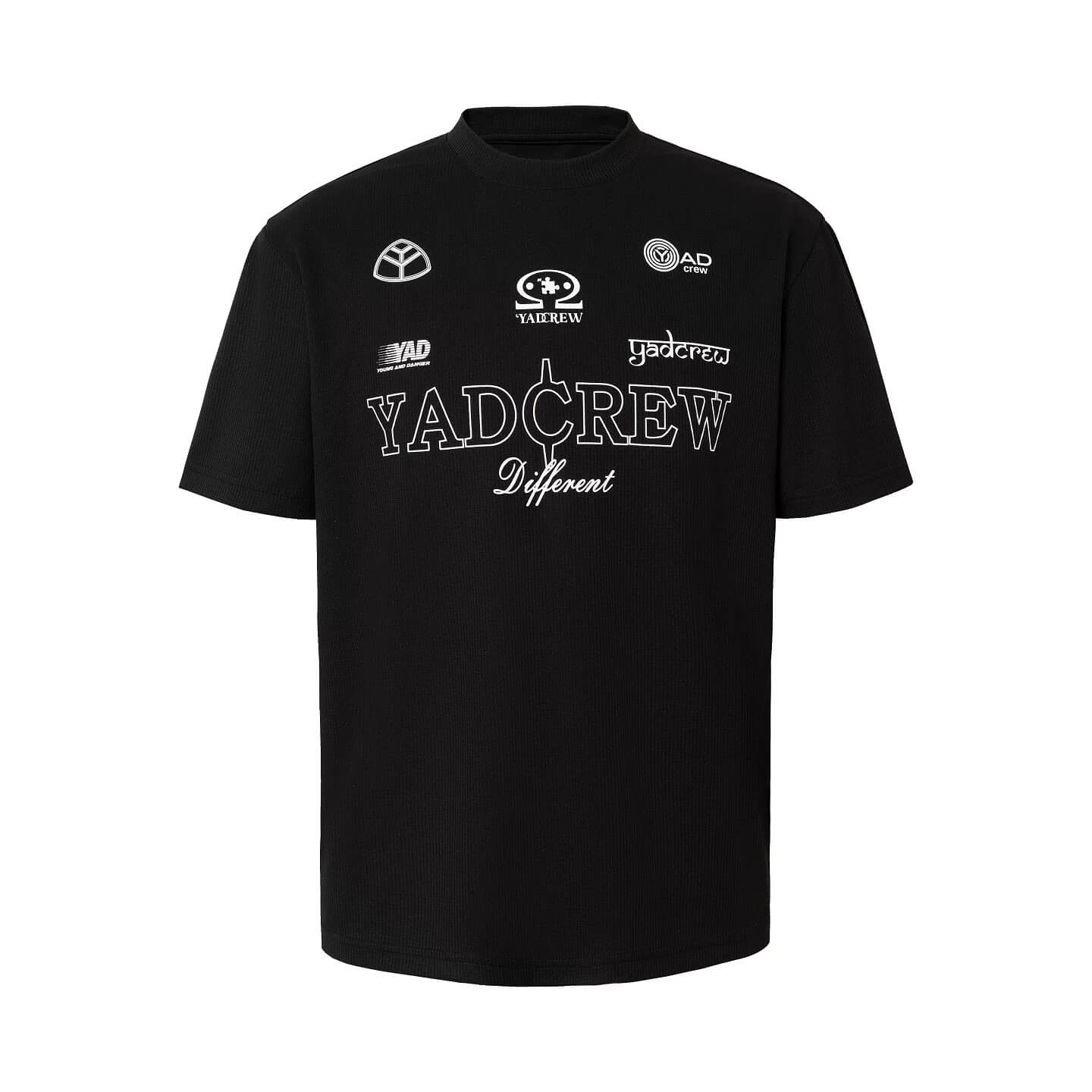 YADcrew Multi Logo Print Tee