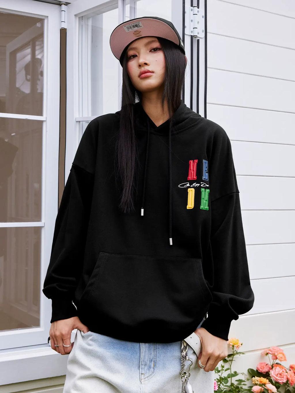 MEDM Rainbow Embossed Logo Hoodie
