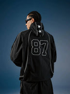 1807 Logo Star Print UV Protection Sports Track Jacket