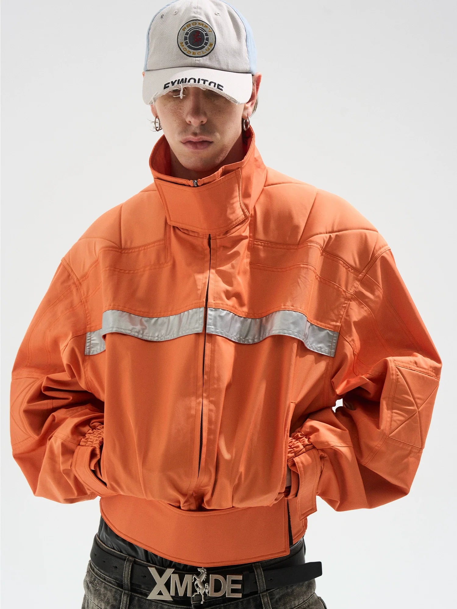 BLIND NO PLAN Reflective Stripes Short Jacket