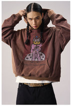Remedy Washed Distressed Print Hoodie