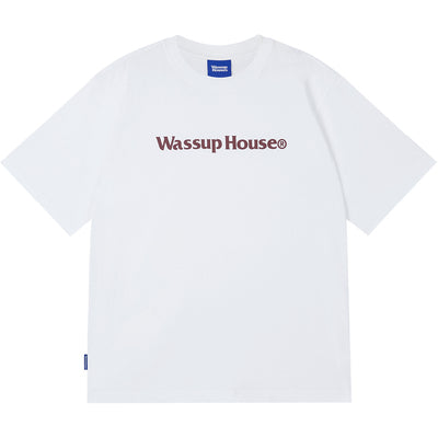 Wassup Basic Large Logo Print Tee