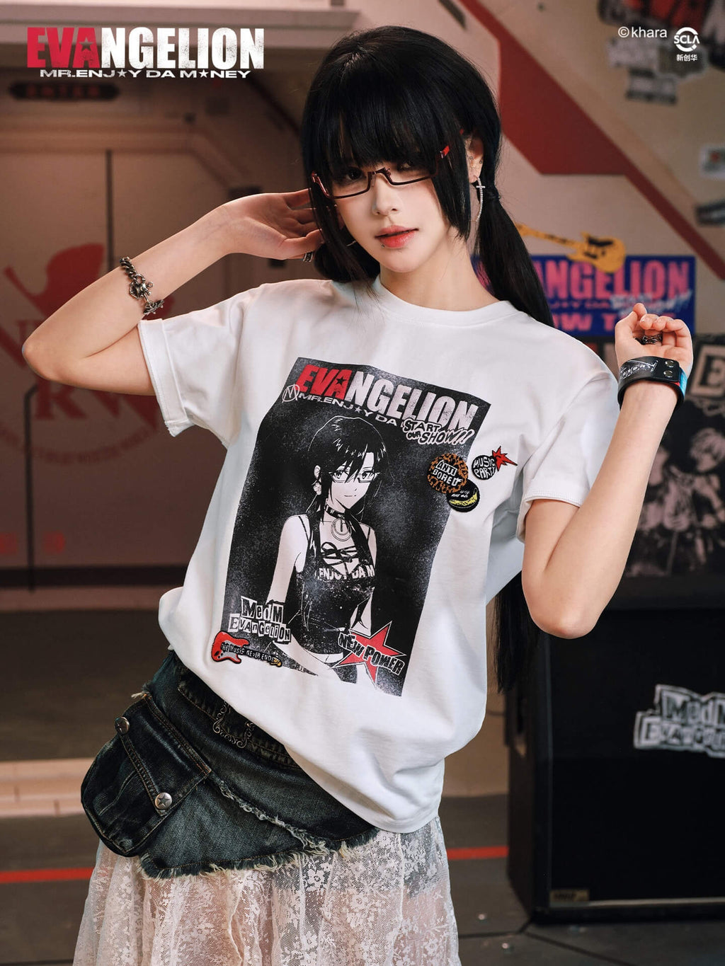 MEDM x EVA NEVER END Vintage Character Poster Print Tee