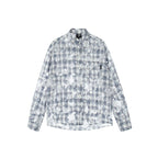 Achock Holes Lace Patches Plaid Long Sleeved Shirt