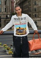 STEEPC Vintage Photo Print Long Sleeve Tee
