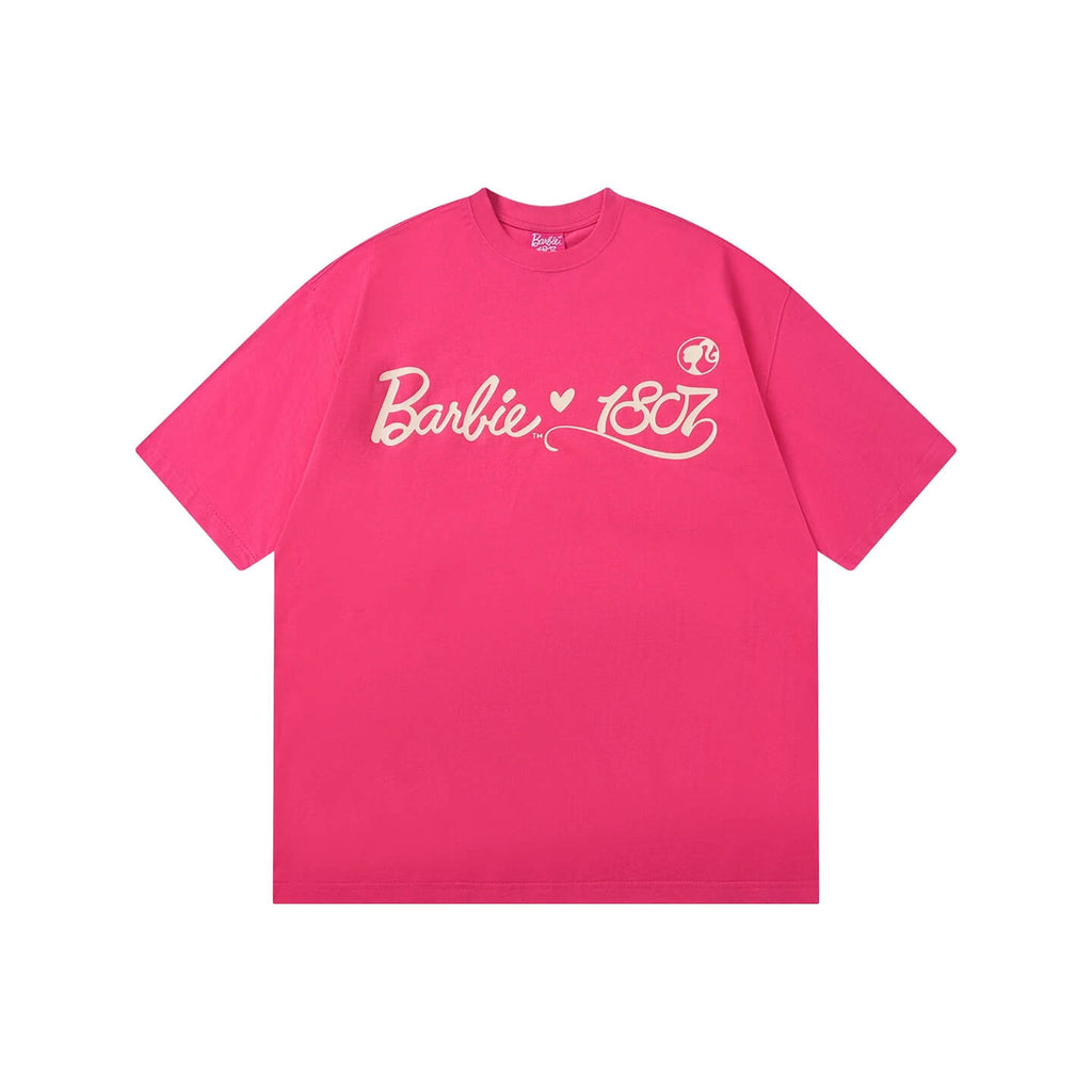 1807 Barbie Glitter Graphic Short Sleeve Tee