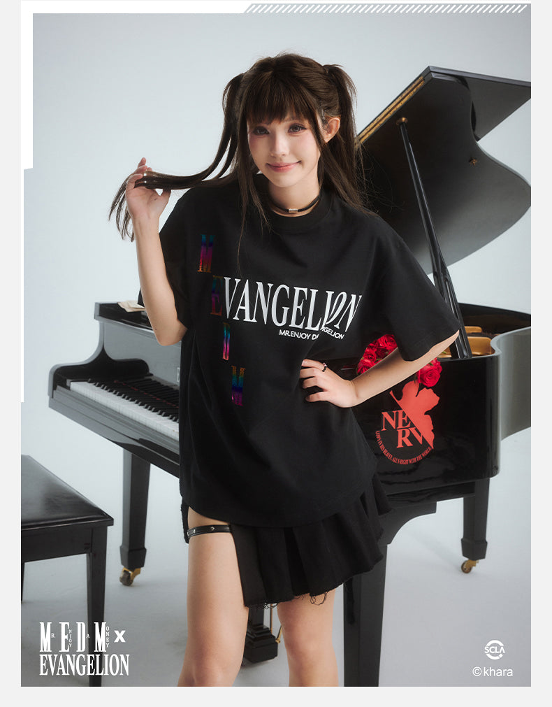 MEDM x EVA Basic Letter Logo Tee