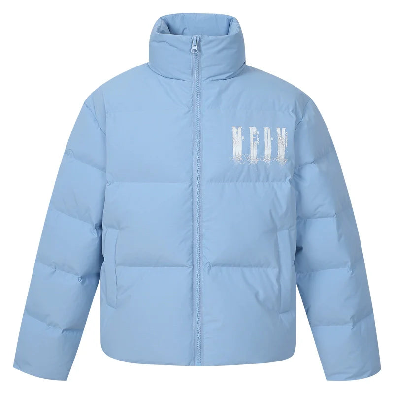MEDM Rhinestone Studded Logo Down Jacket