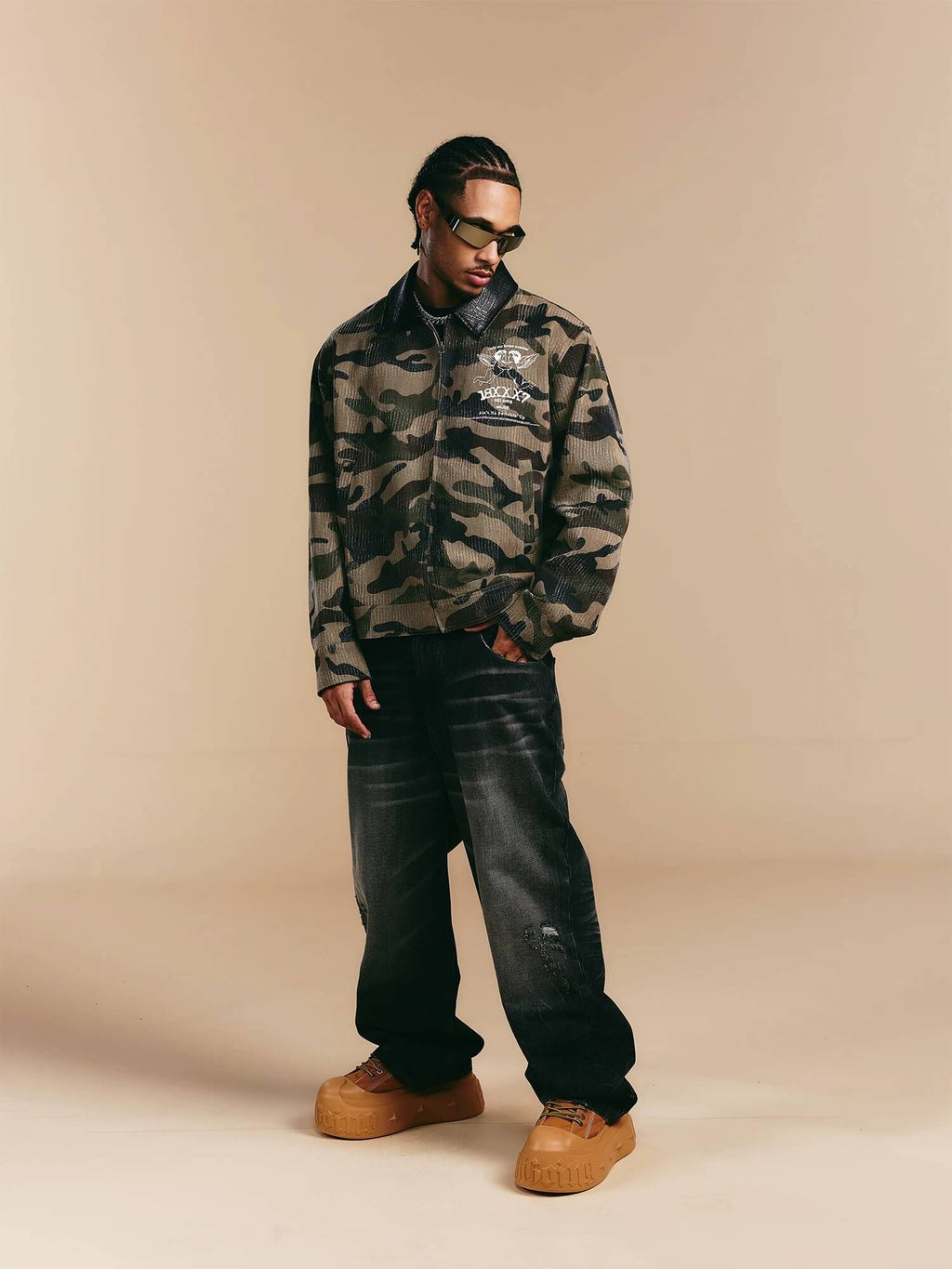 1807 18X7 Camouflage Print Detroit Jacket