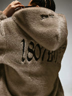 1807 Eco Faux Mink Fur Hooded Jacket