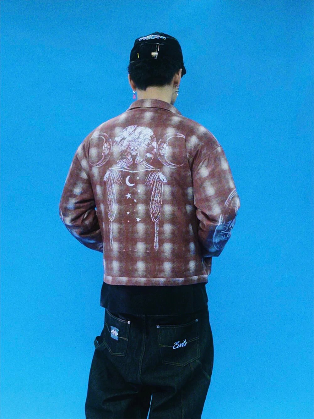 EVETS Plaid Detachable Hood Jacket