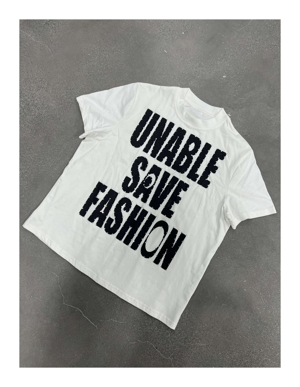 KARMANISTIC Rhinestone Slogan Print Tee