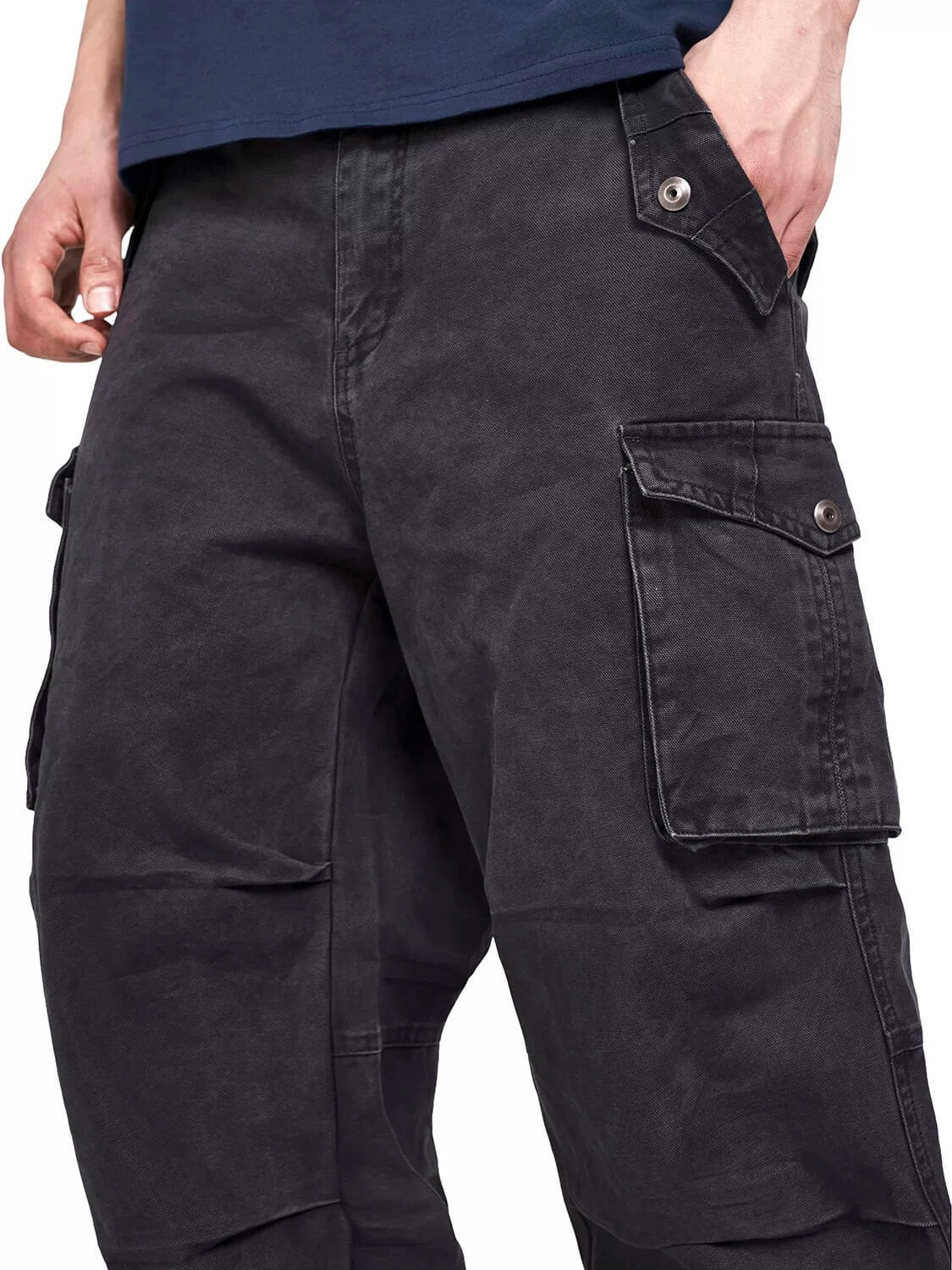 F3F Select Relaxed Fit Washed Utility Cargo Pants
