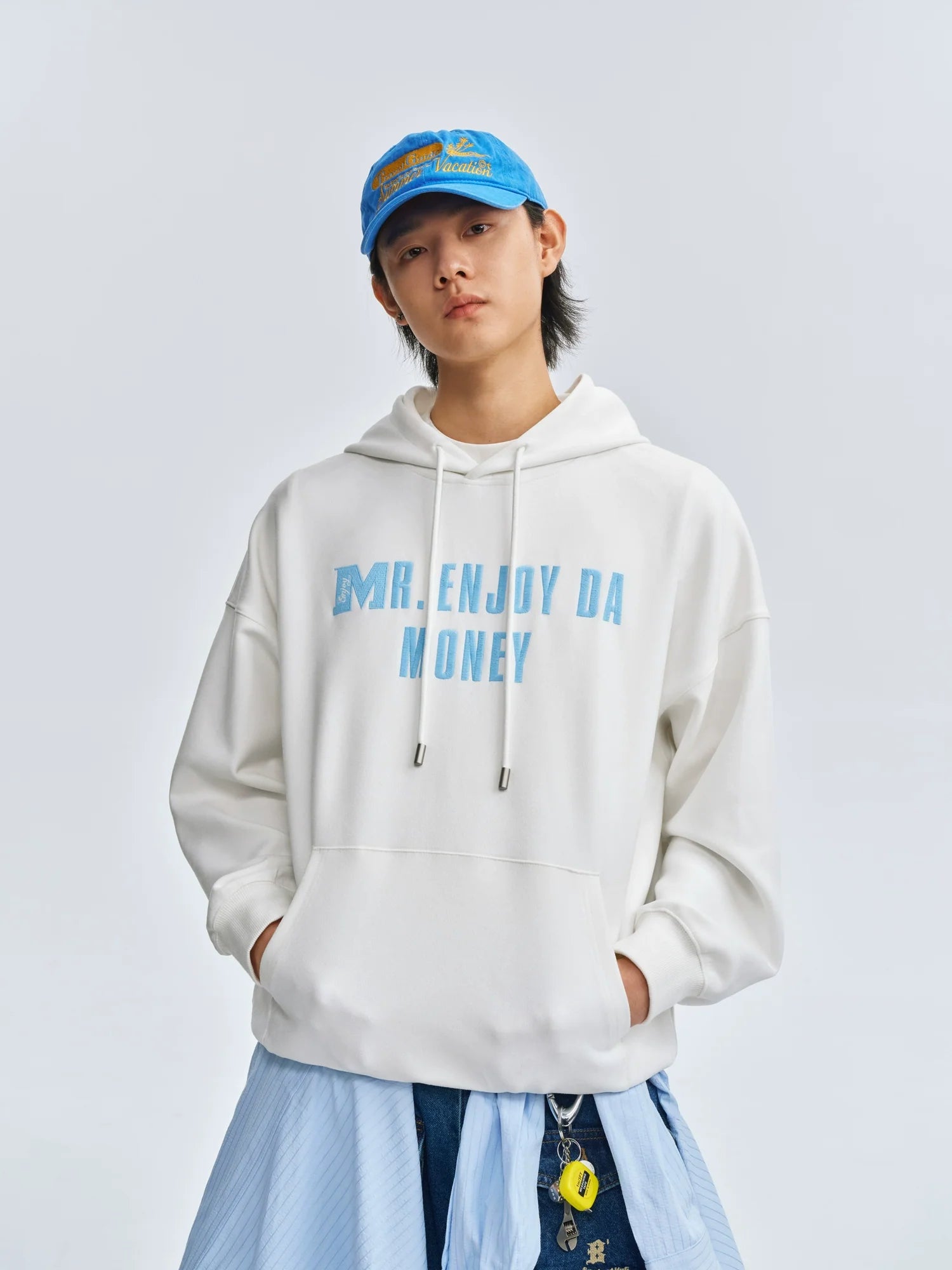 MEDM Basic Letter Logo Suede Hoodie