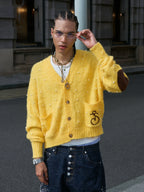 STEEPC Wool Blend Pearl Knit Cardigan