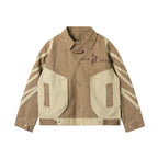 JHYQ Contrast Color Stitching Canvas Work Jacket