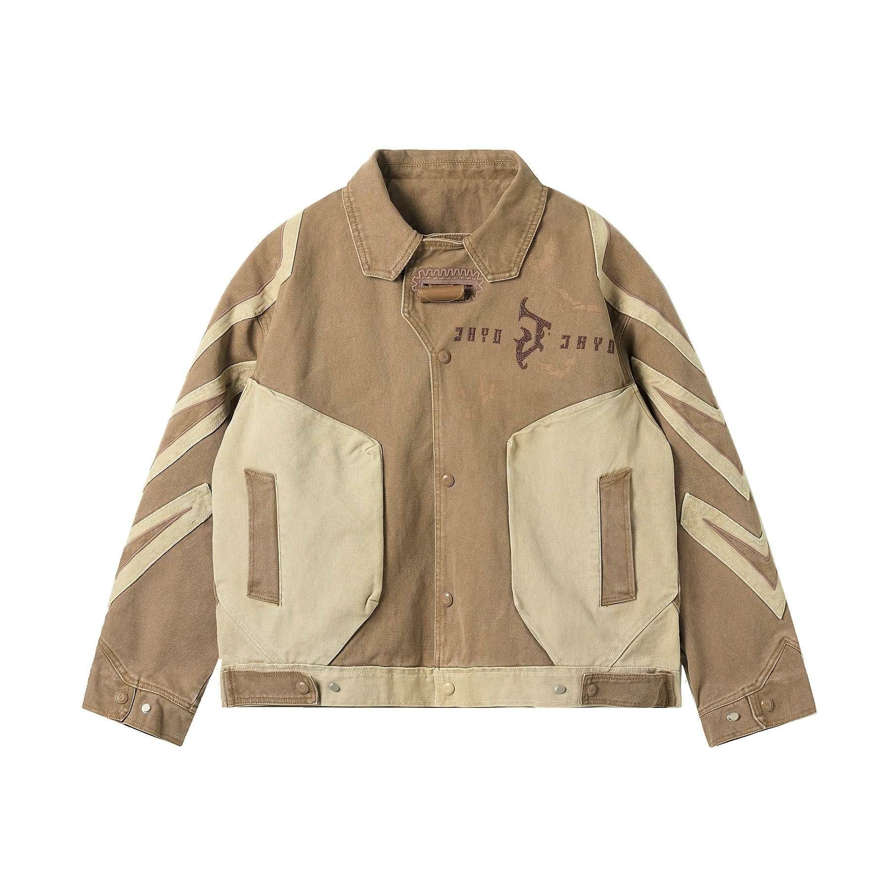 JHYQ Contrast Color Stitching Canvas Work Jacket