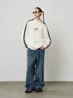Harsh and Cruel Striped Mohair Logo Knit Sweater