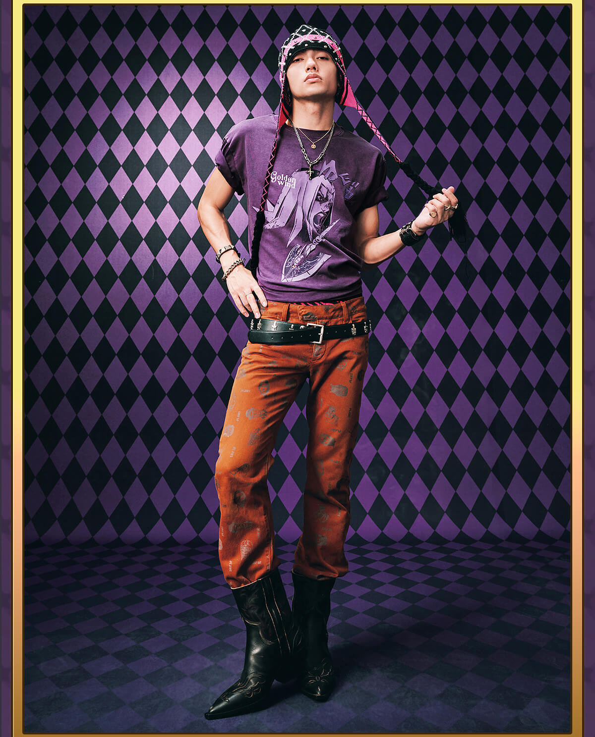 MEDM × JOJO Vintage Washed Character Print Tee