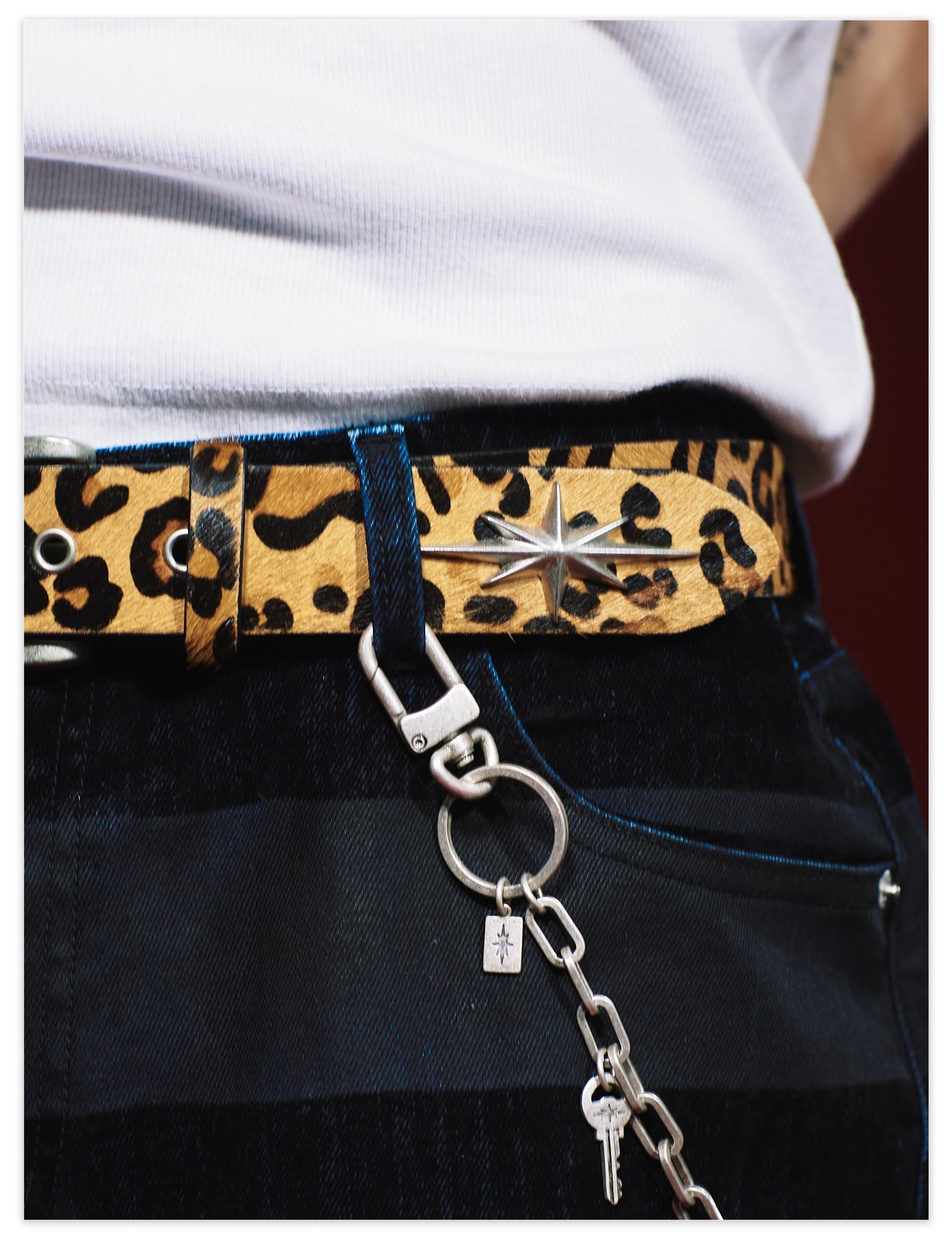 Remedy Star Studded Cowhide Leather Belt