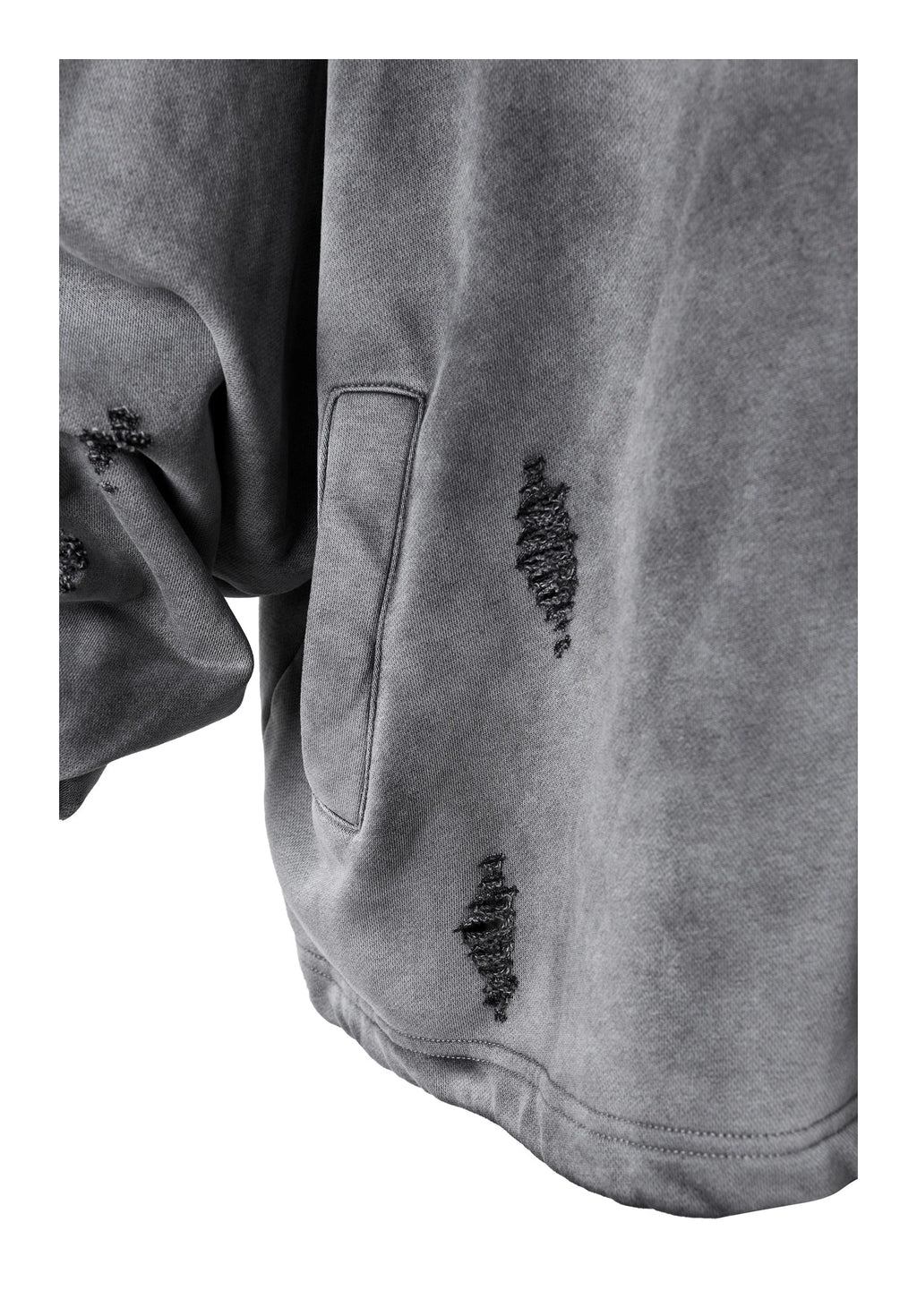 KARMANISTIC Distressed Washed Rivets Hoodie
