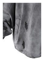 KARMANISTIC Distressed Washed Rivets Hoodie