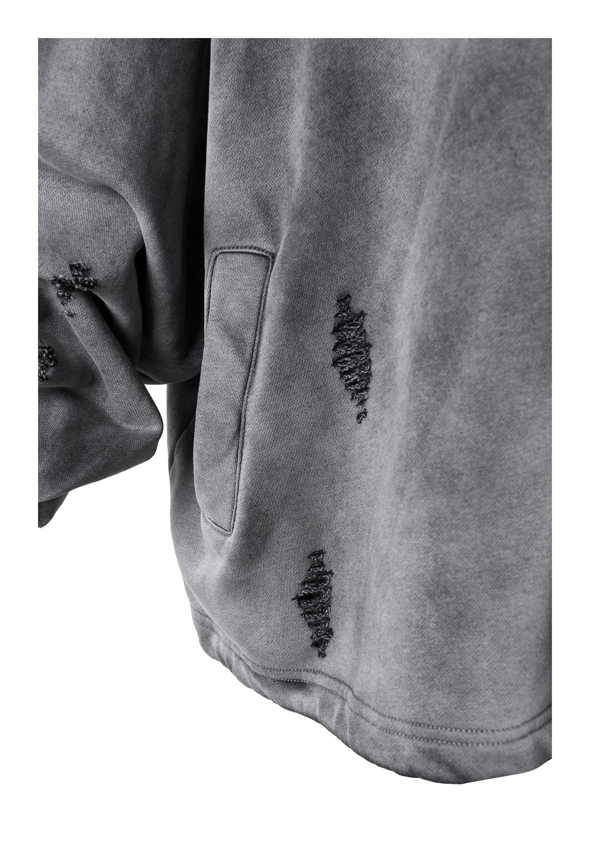 KARMANISTIC Distressed Washed Rivets Hoodie
