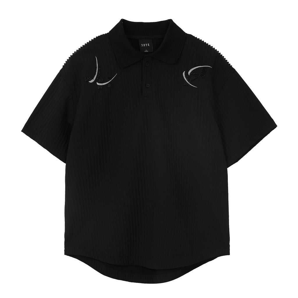 JHYQ Beaded Embroidery Short Sleeved Polo