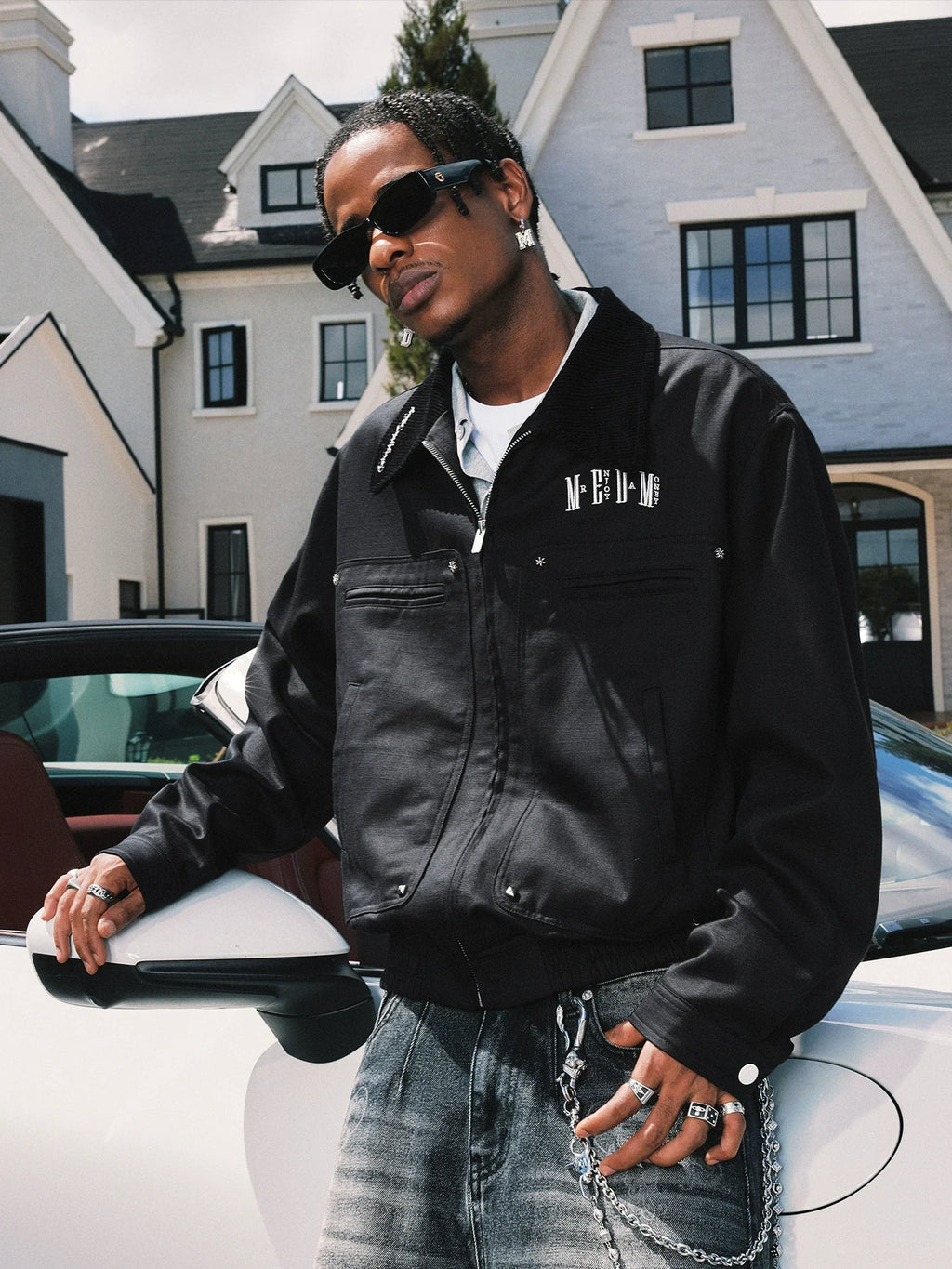 MEDM Studded Harrington Jacket