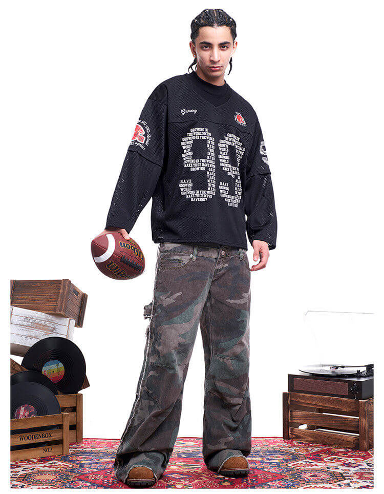 F3F Select 99 V Neck Mesh Long Sleeve Jersey