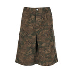 STEEPC Camouflage Distressed Cargo Baggy Shorts