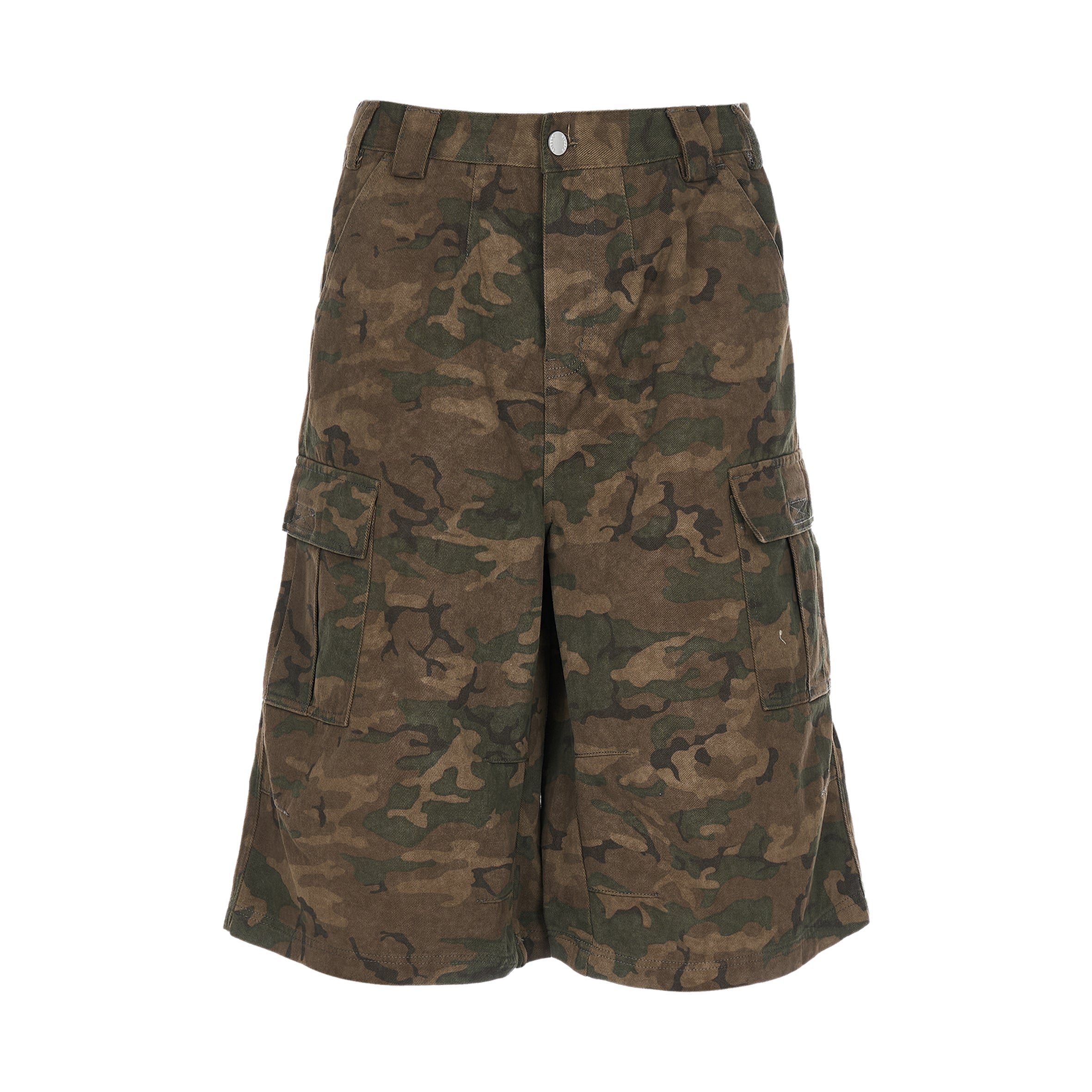 STEEPC Camouflage Distressed Cargo Baggy Shorts