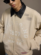 1807 Stitch Embroidered Leather Collar Detroit Jacket
