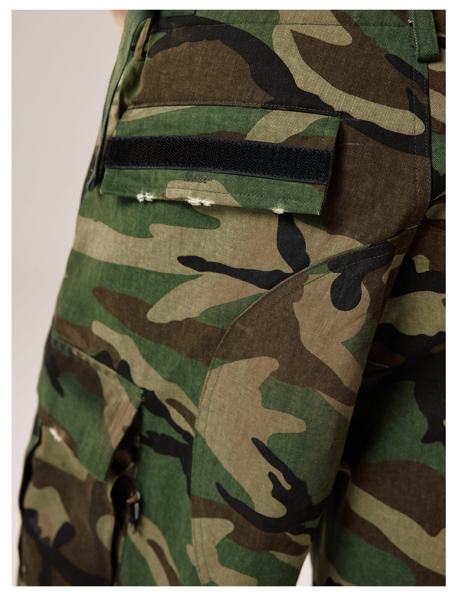 Remedy Paint Stained Camouflage Work Cargo Shorts