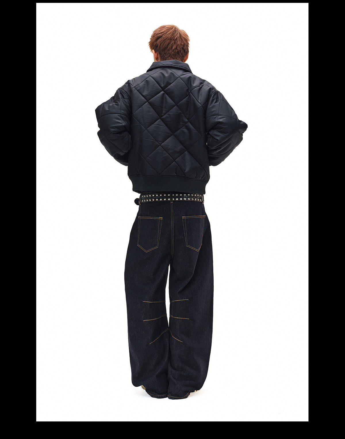NOVACAM Diamond Plaid Quilted Puffer Jacket