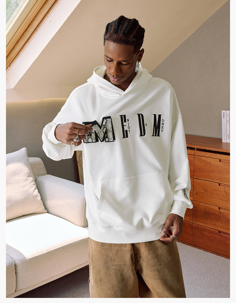 MEDM Animal Texture Logo Velcro Hoodie