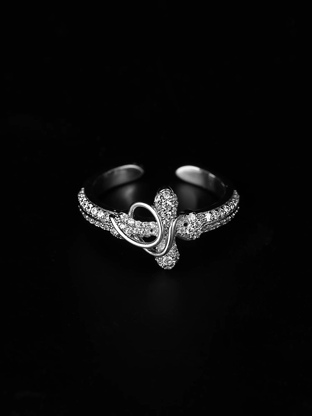 Small Town Kid Cubic Zirconia Cross Diamond Ring