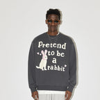 EMPTY REFERENCE Rabbit Kitten Print Sweatshirts